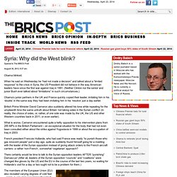 Syria: Why did the West blink?