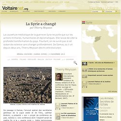 La Syrie a changé, par Thierry Meyssan