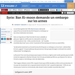 Syrie: Ban Ki-moon demande un embargo sur les armes