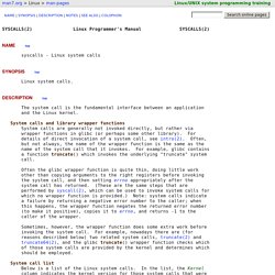 syscalls(2) - Linux manual page