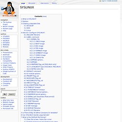 SYSLINUX - Syslinux Wiki