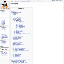 SYSLINUX - common documentation