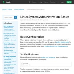 Linux System Administration Basics - Linode