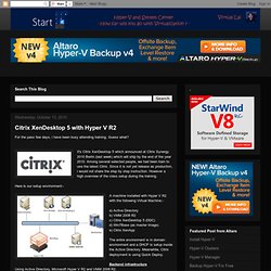 Citrix XenDesktop 5 with Hyper V R2