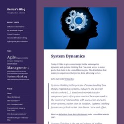 System Dynamics - Keinze's Blog