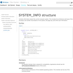SYSTEM_INFO structure