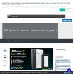 ERP System for Sales and Information Management