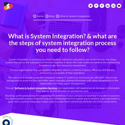 What is System Integration? & what are the steps of system integration process you need to follow? - Blog