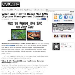 When and How to Reset Mac SMC (System Management Controller)