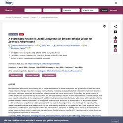 PATHOGENS 07/04/20 A Systematic Review: Is Aedes albopictus an Efficient Bridge Vector for Zoonotic Arboviruses?