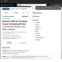 Decision Aids for Prostate Cancer Screening Choice: A Systematic Review and Meta-analysis