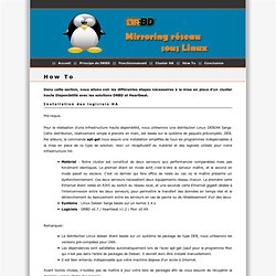 DRBD : Système de disque miroir (raid 1) en réseau sous Linux