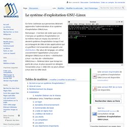 Le système d'exploitation GNU-Linux