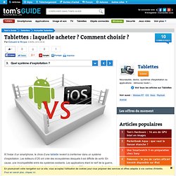 Quel système d’exploitation pour sa tablette ?