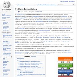 Système d'exploitation