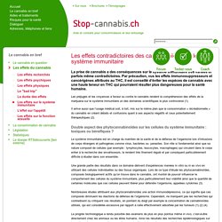 Les effets sur le système immunitaire - Stop-Cannabis.ch