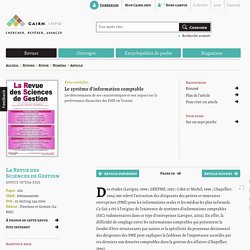 Le système d'information comptable 