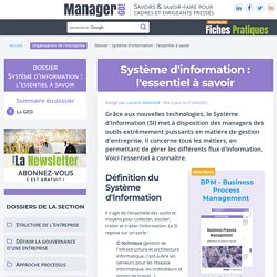 Système d'Information - Manager GO!