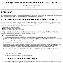 Un systeme de transmission video sur TCP/IP
