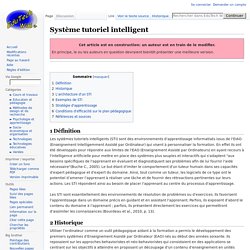 Système tutoriel intelligent