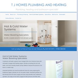 Hot and Cold Water Systems Bromley, Water Boosting Sidcup