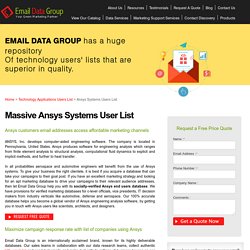 Ansys Systems User List