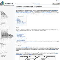 Systems Engineering Management - SEBOK