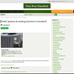 HVAC Systems & Lending Solutions in Canada