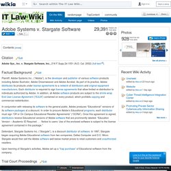 Adobe Systems v. Stargate Software
