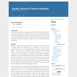 Student Technical Theatre Handbook