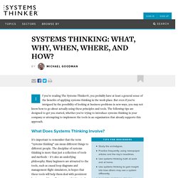Systems Thinking: What, Why, When, Where, and How?