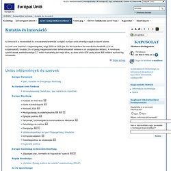 Az Európai Unió tevékenységi területei – Kutatás és innováció