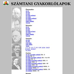 SZMTANI GYAKORLLAPOK