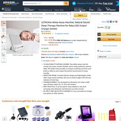 SZTROKIA White Noise Machine, Natural Sound Sleep Therapy Machine for Baby,USB Output Charger (white): Amazon.co.uk: Health & Personal Care