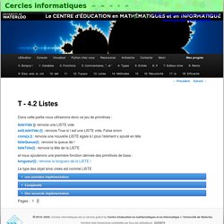 Implémenter le type abstrait liste