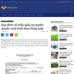 Tổng hợp những mẫu giấy uỷ quyền cá nhân sử dụng nhiều nhất