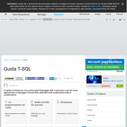 T-SQL, guida chiara e dettagliata