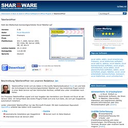 Tabellenöffner zum Download auf Shareware.de