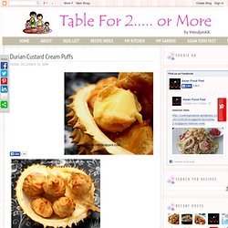 Table for 2.... or more: Durian Custard Cream Puffs