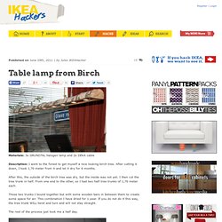 Table lamp from Birch