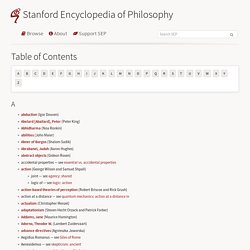 Stanford Encyclopedia of Phil