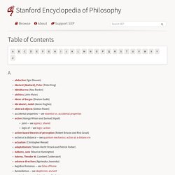 Stanford Encyclopedia of Philosophy