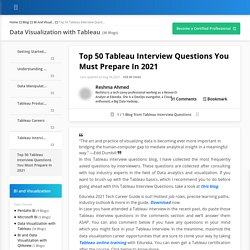 Top 50 Tableau Interview Questions And Answers For 2020