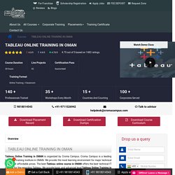 Best Tableau Online Training Courses in Oman – Croma Campus