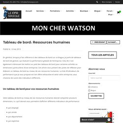 TABLEAU DE BORD: RESSOURCES HUMAINES