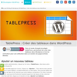 TablePress : Créer des tableaux dans Wordpress - Patrice LAURENT - Développeur Wordpress