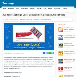 Avil Tablet(25mg) Uses, Composition, Dosage & Side Effects