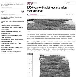 1,700-year-old tablet reveals ancient magical curses
