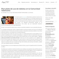 Plan piloto de uso de tabletas en la Comunidad Valenciana
