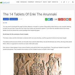 The 14 Tablets Of Enki The Anunnaki